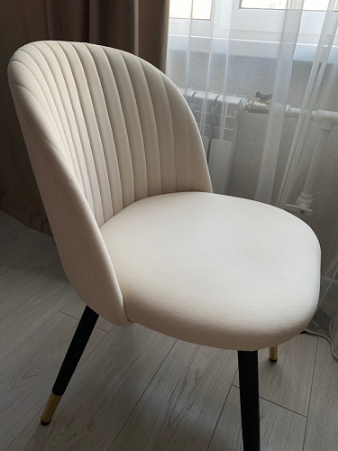 Стул на металлокаркасе Gabi 1 light blue / black / gold фото покупателя 105