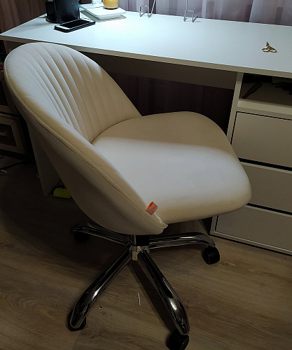 Компьютерное кресло Melody/Мелоди молочное фото покупателя 110