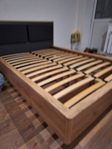 Двуспальная кровать Клауд 160х200 парящая дуб крафт золотой / антрацит фото покупателя 329