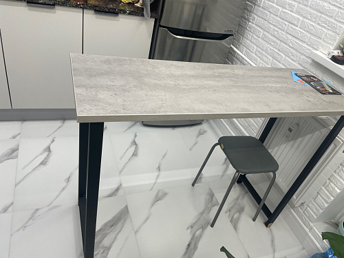 Барная стойка Дилан Лофт 120х60х110 бетон фото покупателя 48