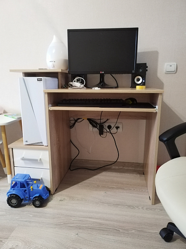 Компьютерный стол Джаз-24 левый дуб сонома фото покупателя 111