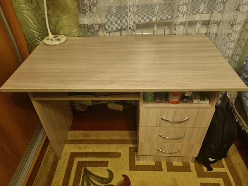 Стол письменный Бриз МДФ волна лайм / ясень светлый фото покупателя 10