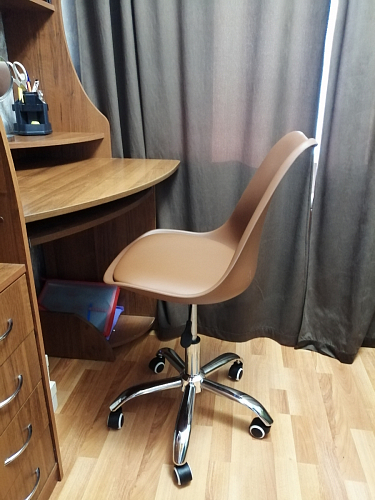 Компьютерное кресло Kolin с подушкой clear / white фото покупателя 397