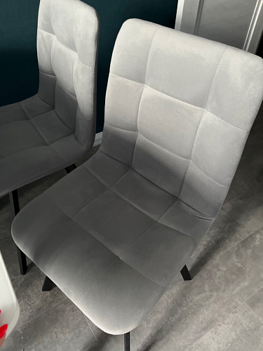 Стул на металлокаркасе Чилли светло-серый / белый каркас фото покупателя 514