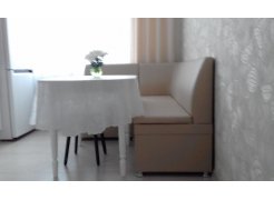 Кухонный диван Уют угловой экокожа белый правый фото покупателя 4