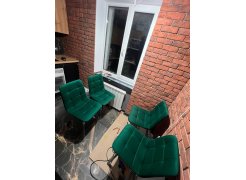 Стул на металлокаркасе Чилли синяя ткань / белый фото покупателя 414