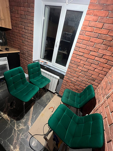 Стул на металлокаркасе Чилли зеленый / белый каркас фото покупателя 414