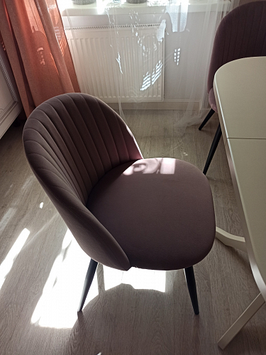 Стул на металлокаркасе Gabi 1 light purple / black фото покупателя 992