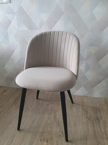 Стул на металлокаркасе Gabi dark beige / black / silver фото покупателя 417