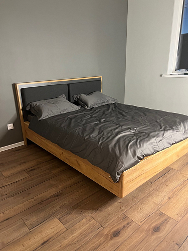 Двуспальная кровать Клауд 160х200 парящая дуб крафт золотой / антрацит фото покупателя 446