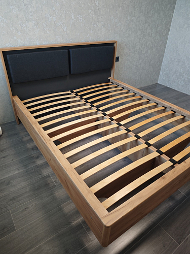 Двуспальная кровать Клауд 160х200 парящая дуб крафт золотой / антрацит фото покупателя 167