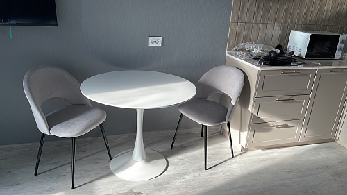 Стул на металлокаркасе Ирре светло-коричневый / черный глянец фото покупателя 1