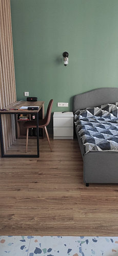 Письменный стол Битти Лофт 116х60х75 дуб вотан / белый матовый фото покупателя 36