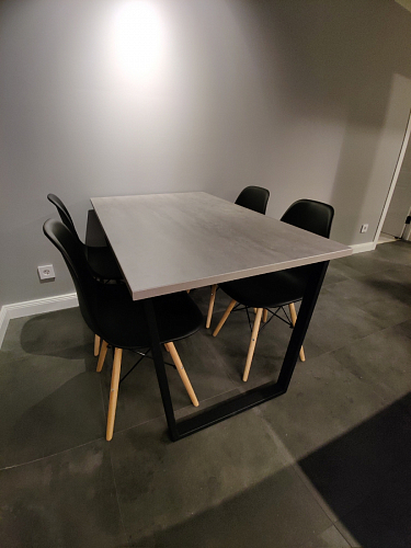 Стол Лота Лофт 140 25 мм черный матовый / дуб вотан фото покупателя 366