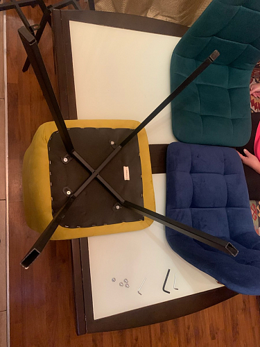 Стул на металлокаркасе Чилли бирюзовый / черный фото покупателя 862