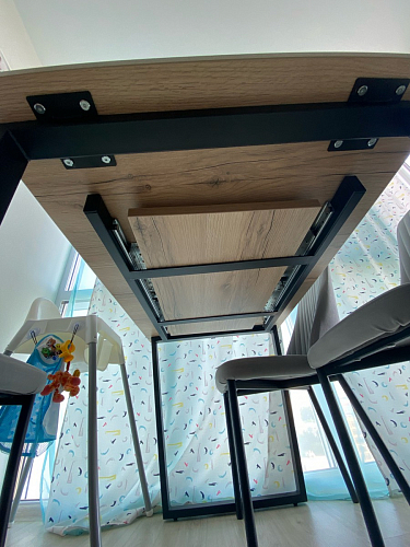 Деревянный стол Лота Лофт 120x75 дуб крафт табачный / черный матовый фото покупателя 284