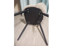 Стул на металлокаркасе Gabi 1 бежевый / черный с серебряными наконечниками фото покупателя 314