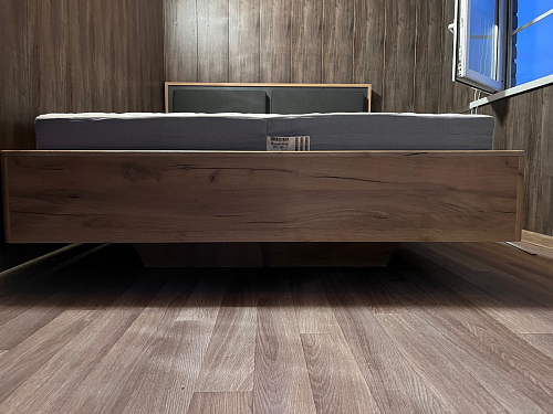 Двуспальная кровать Клауд 160х200 парящая дуб крафт золотой / антрацит фото покупателя 536