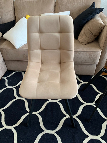 Стул на металлокаркасе Чилли синий / белый фото покупателя 1181