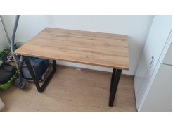 Деревянный стол Лота Лофт 120(160)х75 черный матовый / бетон светлый фото покупателя 142