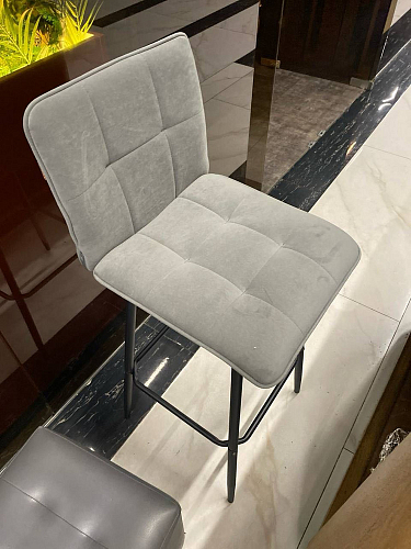 Барный стул Bari серый велюр фото покупателя 14