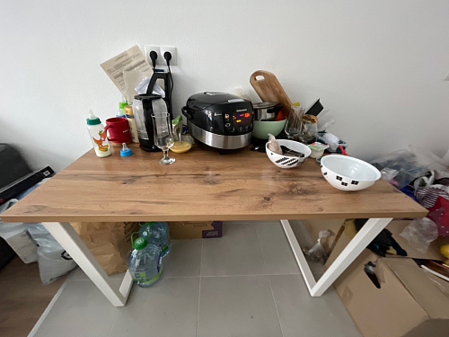 Стол Лота Лофт 120 32 мм бетон / черный матовый фото покупателя 441