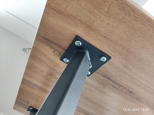 Стол Тринити Лофт 120 32 мм бетон / черный матовый фото покупателя 491