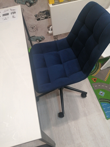 Компьютерное кресло Честер голубой (velutto 47 ) / черный фото покупателя 33