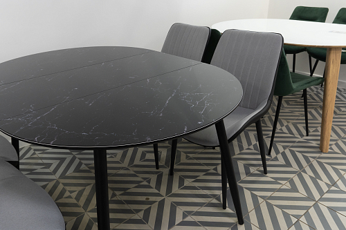 Стеклянный стол Кловис кианит / белый из шоурума 5