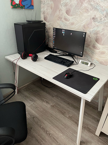 Стол Тринити Лофт 120 32 мм дуб галифакс табако / черный матовый фото покупателя 341