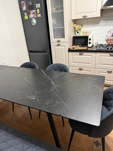 Керамический стол Норман 140 (200) х 80 белый мрамор alpin white / snow white / белый фото покупателя 49