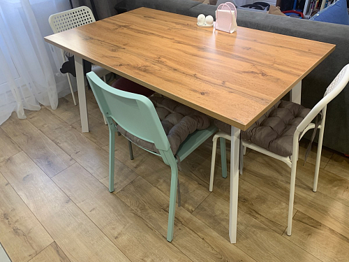 Стол Тринити Лофт 120 32 мм дуб галифакс табако / черный матовый фото покупателя 467