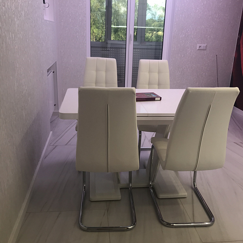 Стул на металлокаркасе LH-37 black/white (s2) фото покупателя 2