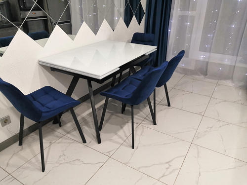 Стул на металлокаркасе Челси К бирюзовый / черный фото покупателя 152