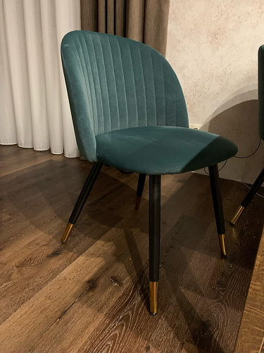 Стул на металлокаркасе Gabi 1 light purple / black / gold фото покупателя 106