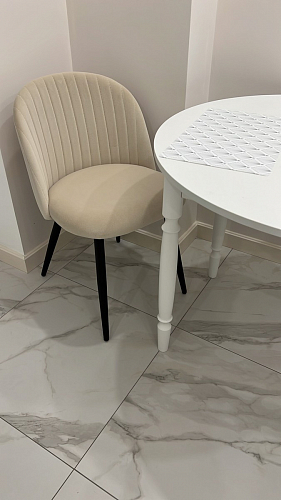 Стул на металлокаркасе Gabi 1 light purple / black / gold фото покупателя 43