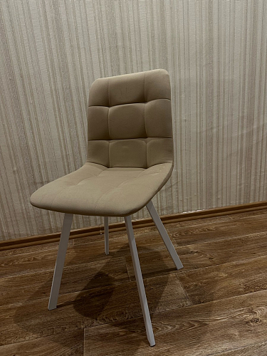 Стул на металлокаркасе Чилли К латте / белый фото покупателя 134