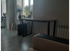 Деревянный стол Лота Лофт 120(160)х75 черный матовый / бетон светлый фото покупателя 259