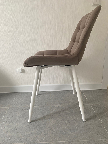 Стул на металлокаркасе Челси велюр коричневый / черный каркас фото покупателя 29