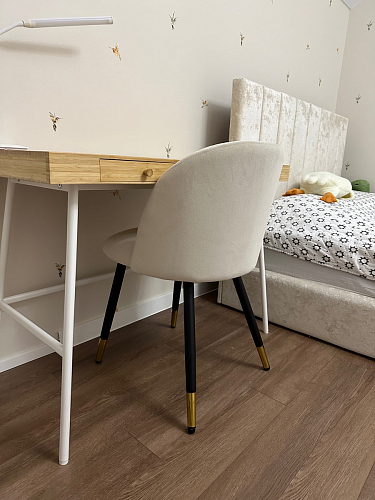 Стул на металлокаркасе Gabi latte / gold / black фото покупателя 252