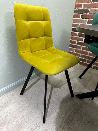 Стул на металлокаркасе Чилли черный / зеленый фото покупателя 437