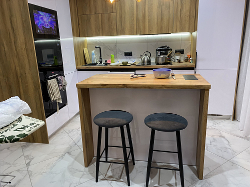 Полубарный стул Гангток крутящийся графит / черный матовый фото покупателя 10