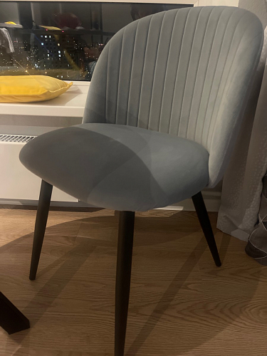 Стул на металлокаркасе Gabi dark beige / black / silver фото покупателя 273