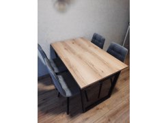 Стол Лота Лофт 120 25 мм дуб делано темный / черный матовый фото покупателя 501