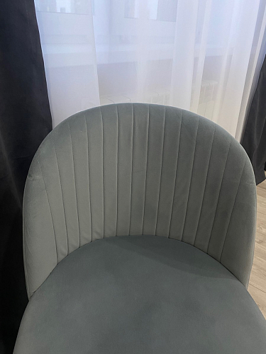 Стул на металлокаркасе Gabi 1 light blue / black / gold фото покупателя 393