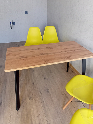 Стол Тринити Лофт 120 32 мм бетон / черный матовый фото покупателя 671