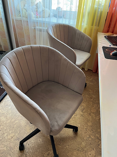 Компьютерное кресло Тибо confetti chocolate / белый фото покупателя 142