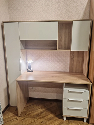 Компьютерный стол Комфорт 12.95 N дуб сонома / сатин фото покупателя 9