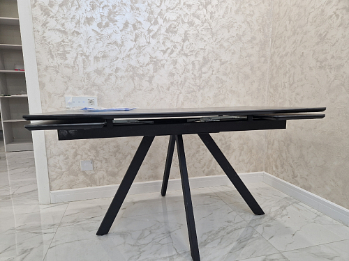 Керамический стол Вилли 140(200)х80х75 черный мрамор shakespeare black / черный фото покупателя 6