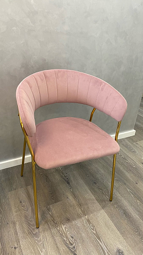 Стул на металлокаркасе Kamelia голубой / голубой / золотой фото покупателя 74